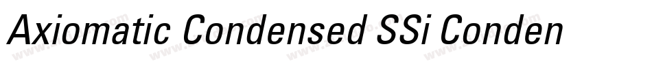 Axiomatic Condensed SSi Condensed字体转换